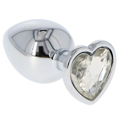 Plug Anale Heart Large Ø 4,4 cm trasparente
