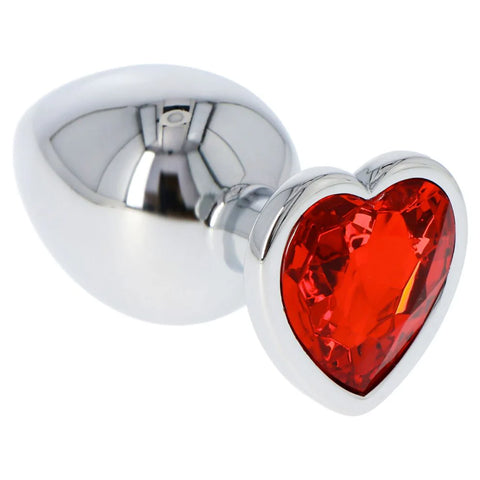 Plug Anale Heart Large Ø 4,4 cm rosso