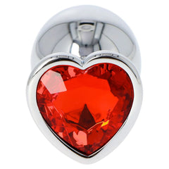 Plug Anale Heart Large Ø 4,4 cm rosso