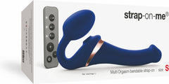 Strap On vibrante con succhia clitoride Blu