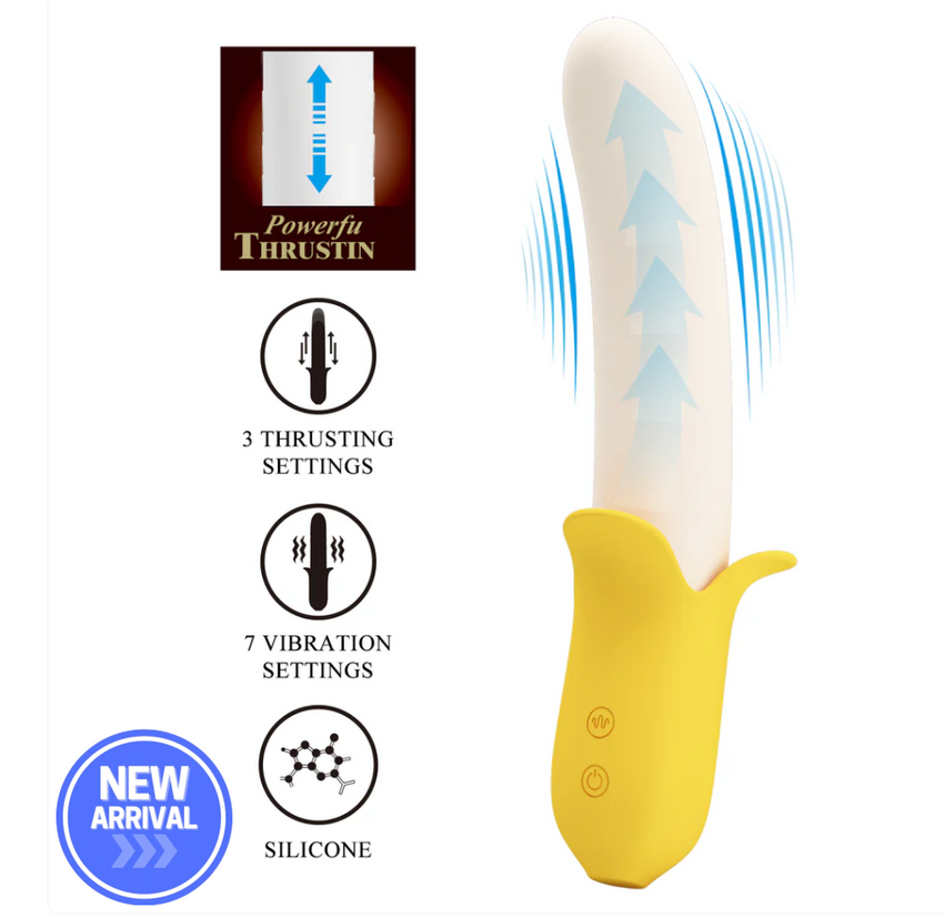 Vibratore Punto-G Banana Geek 19,5 cm × 1