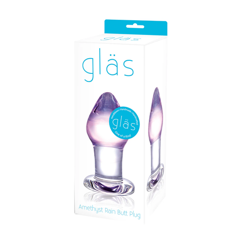 Plug Anale in vetro Amethyst Rain
