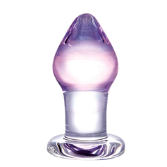 Plug Anale in vetro Amethyst Rain