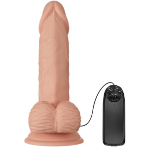 Dildo vibrante Zebulon 14 x 3,7 cm Carne