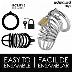 ADDICTED TOYS LOCKED - GABBIA PER PENE IN METALLO CON CELLULE DI FERRO TAGLIA M ADDICTED TOYS LOCKED - GABBIA PER PENE IN METALLO IRON CELL TAGLIA M