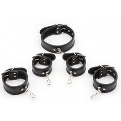 Set collare e manette di restrizione nero